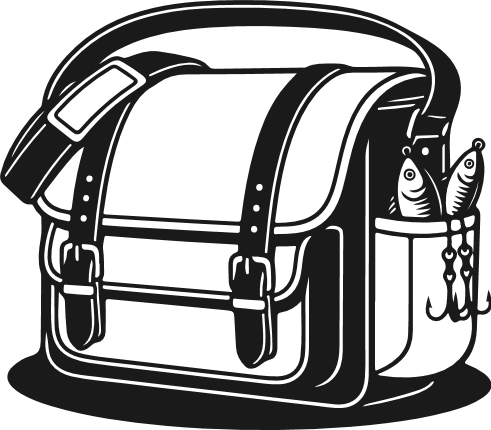 Fishing tackle bag with shoulder strap Free SVG File for Members – Bag clipart