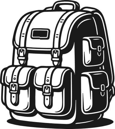 Hiking backpack Free SVG File for Members – Camping Bag clipart image