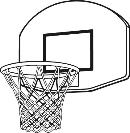 Basketball Hoop Free SVG File - Basketball clipart image