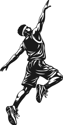 Basketball Player jumping for a dunk Free SVG File for Members – Basketball clipart