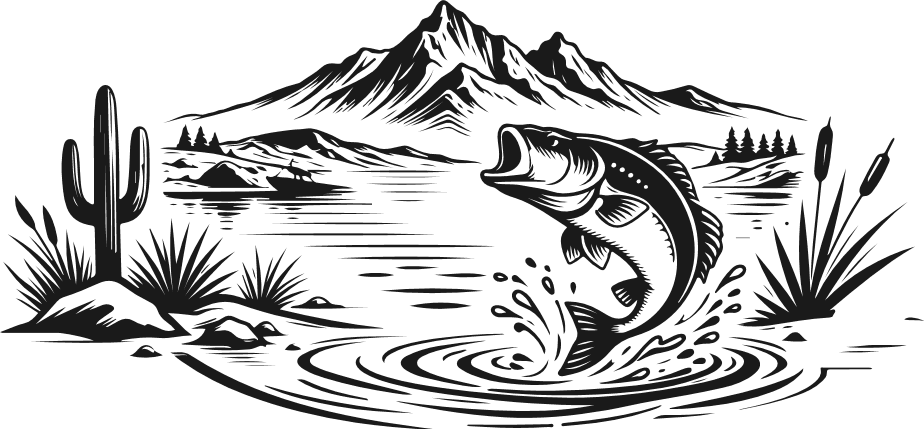 Jumping Fish in Lake Landscape Free SVG File for Members – Fishing clipart