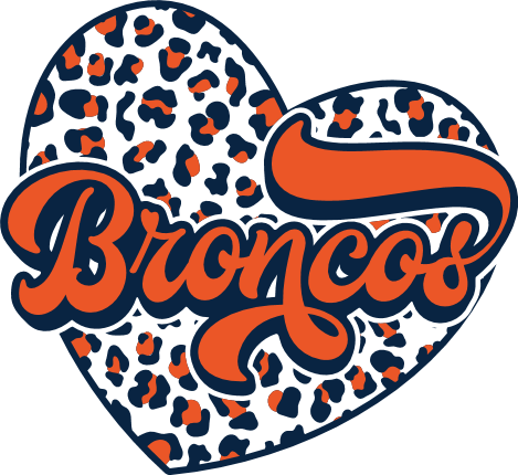 Broncos heart Free SVG File for Members – Denver Broncos football tshirt design