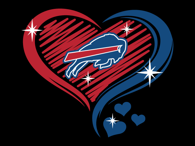 Buffalo Bills logo heart Free SVG File for Members – Buffalo Football mascot clipart