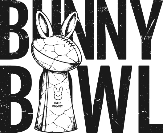 Bunny Bowl, echo text Free SVG File for Members – cute football bunny trophy design