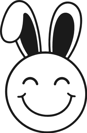 Cute Cartoon Bunny Happy Face Free SVG File – Smiling Easter Bunny Face Clipart
