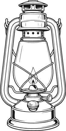 Detailed Camping Lantern Free SVG File for Members – retro lantern clipart image