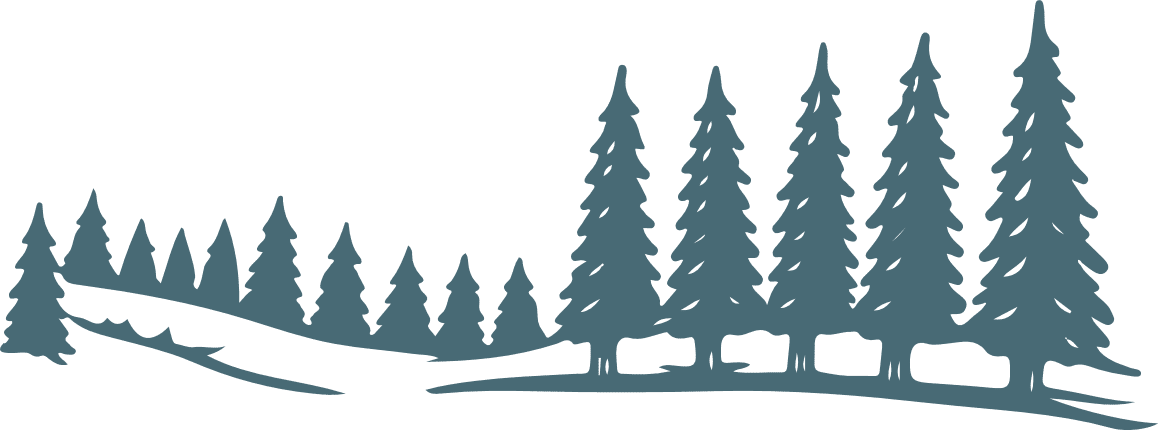 Forest Pine Trees Free SVG File – Woodland Landscape clipart image