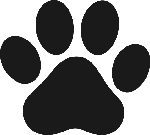 Pet Paw Print silhouette Free SVG File - Adorable Paw print clipart image