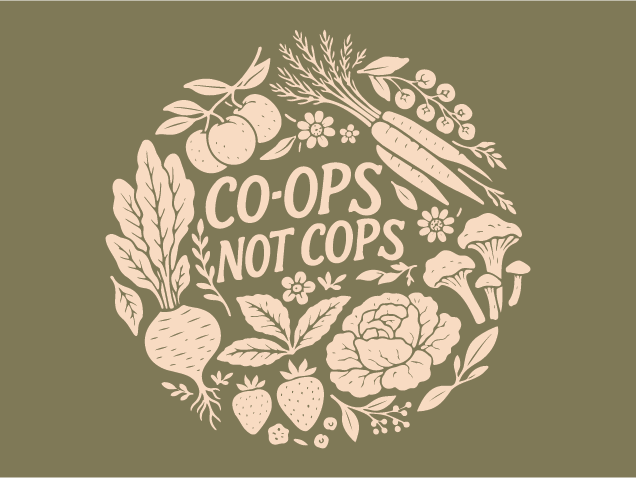 Co-ops Not Cops Free SVG File for Members – Funny gardening quote
