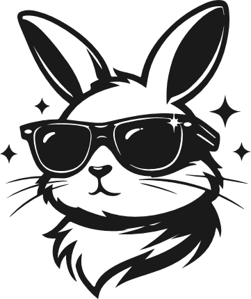 Cool Stylish Bunny wearing sunglasses Free SVG File for Members – Easter bunny clipart