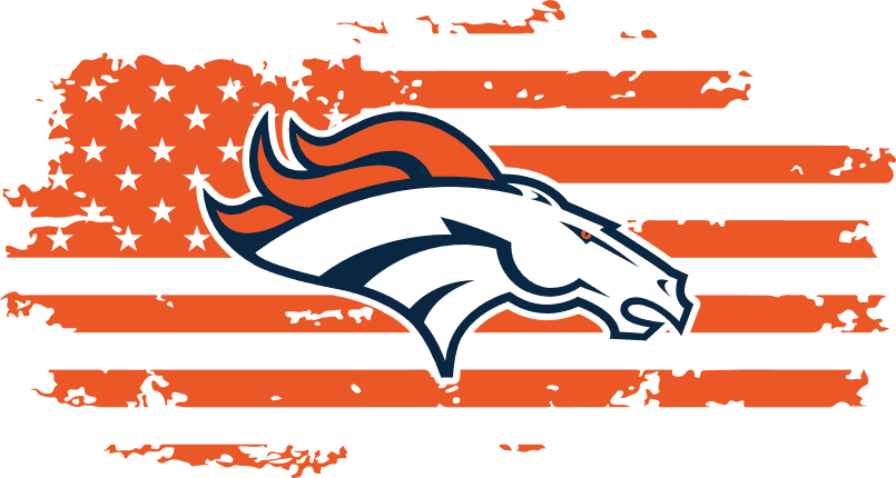 Denver Broncos Logo and American Flag Free SVG File for Members – Patriotic Football SVG