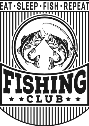 Eat, Sleep, Fish, Repeat, Fishing Club Free SVG File for Members – Funny Fishing Quote