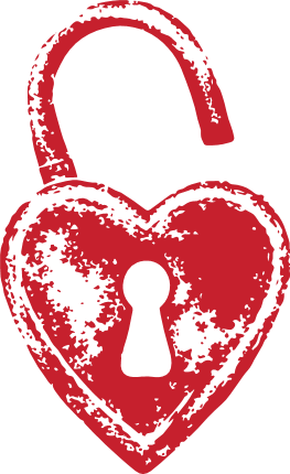 Grunge Heart Shaped Lock Free SVG File for Members – Distressed Valentine heart lock clipart