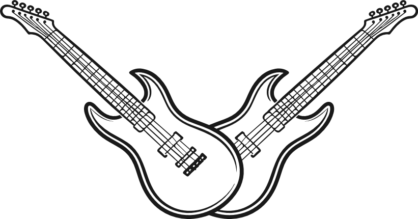 Detailed Guitar Free SVG File – music instrument, guitar clipart image