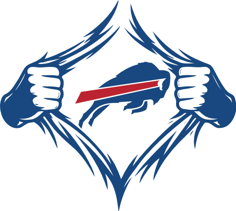 Hands Ripping Showing Buffalo Bills logo Free SVG File for Members – football fan clipart