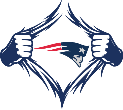 Hands Ripping Showing New England Patriots logo Free SVG File for Members – football clipart