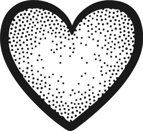 Distressed halftone dot pattern heart Free SVG File – heart clipart image