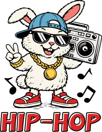 Hip Hop Free SVG File for Members – Easter bunny, tshirt design