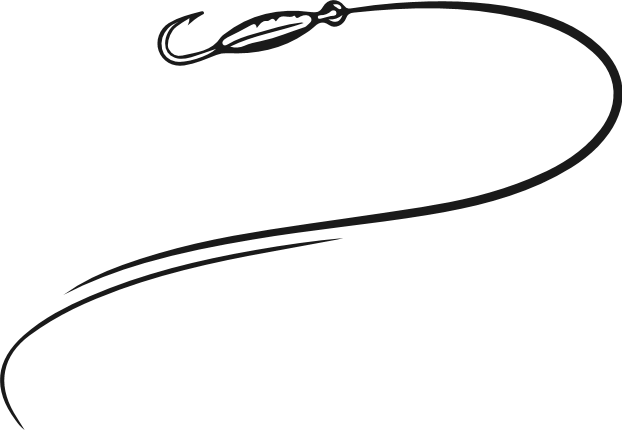 Fishing Hook silhouette Free SVG File – Fishing Clipart Image