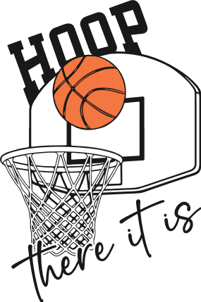 Hoop There It Is Free SVG File for Members – Funny Basketball tshirt design