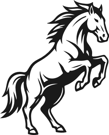 Horse lifting front legs Free SVG File – horse clipart image