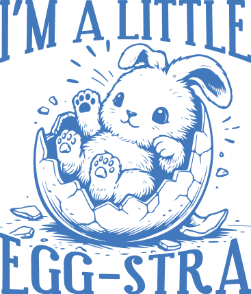 I am a little eggstra Free SVG File for Members – Funny Easter tshirt design