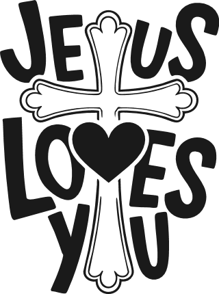 Jesus Loves You Free SVG File for Members – Christian tshirt design