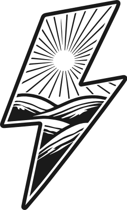 Lightning Bolt with Sunset view Free SVG File – Scenic Nature Design clipart