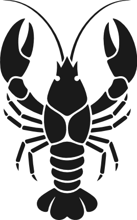Lobster silhouette Free SVG File for Members – Seafood Crawfish clipart image