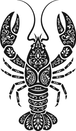 Decorative Lobster mandala art Free SVG File for Members – Seafood Crawfish clipart