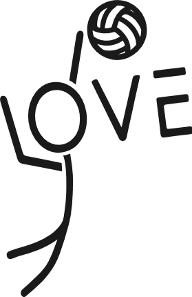 Love Volleyball Free SVG File for Members – Volleyball fan tshirt design
