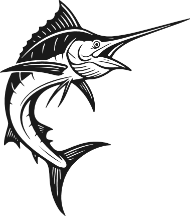 Marlin Fish with pointed fins Free SVG File for Members – Marlin Fish clipart
