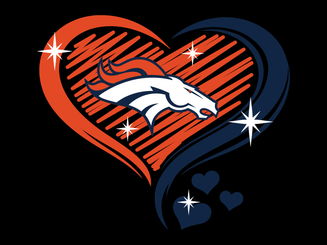 Denver Broncos Heart Free SVG File for Members – Football team mascot clipart
