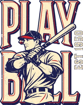Play Ball Free SVG File for Members – Baseball Game Quote
