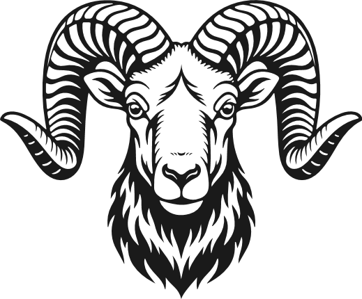 Ram head Free SVG File for Members – Wild Animal Ram clipart image