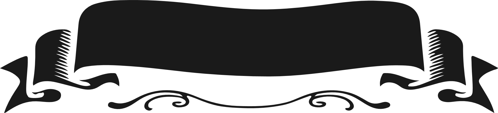 Elegant Ribbon silhouette Free SVG File – Ribbon Clipart image