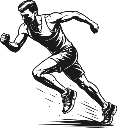 Man Runner Sprinting Free SVG File – Running Athlete clipart image