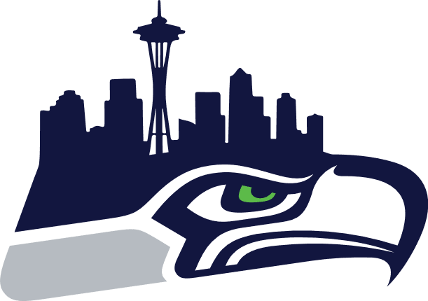 Seattle city skyline and bird Free SVG File for Members – Seattle Seahawks logo clipart