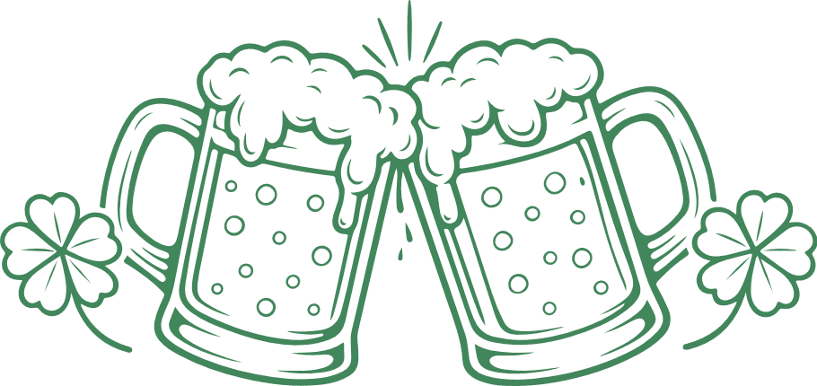 Clinking Beer Mugs Free SVG File – St Patricks Day, beer clipart