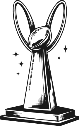 Super Bowl Bunny Trophy Free SVG File for Members – American Football Trophy clipart