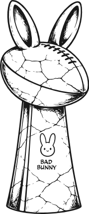 Bad Bunny Super Bowl Trophy Free SVG File for Members – football trophy design