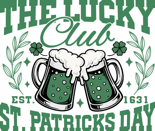 The Lucky Club, St. Patricks Day SVG design for tshirt - Free SVG File for Members