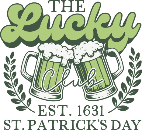 The Lucky Club, St. Patricks Day Free SVG File for Members – tshirt design