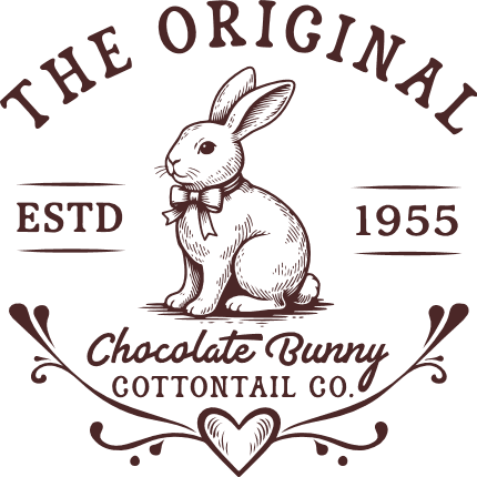 The Original Chocolate Bunny cottontail co Free SVG File for Members – Easter design