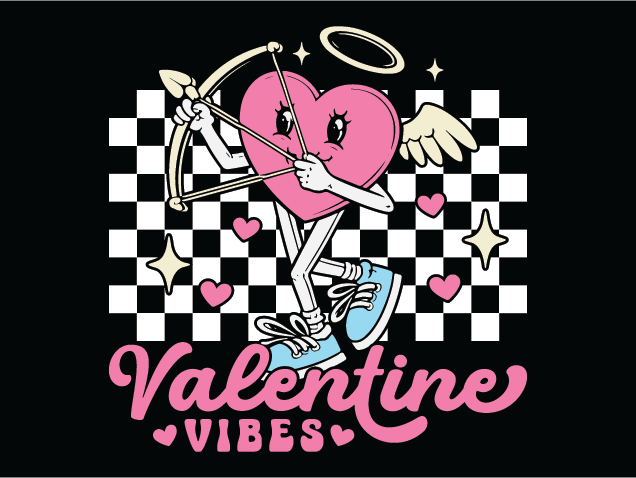 Valentine Vibes Free SVG File for Members – Valentines tshirt design