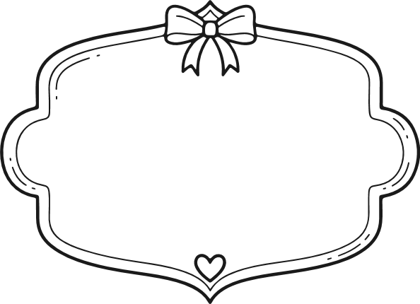 Decorative Vintage Bow Frame Free SVG File - valentines frame clipart