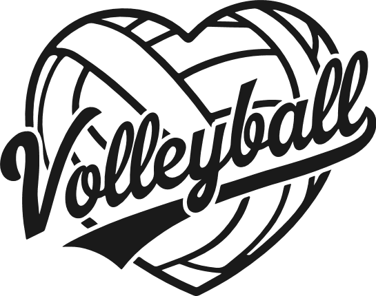 Volleyball heart Free SVG File for Members – Volleyball lover tshirt design