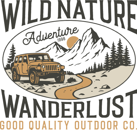 Wild Nature Wanderlust Free SVG File for Members – Outdoor Adventure tshirt design