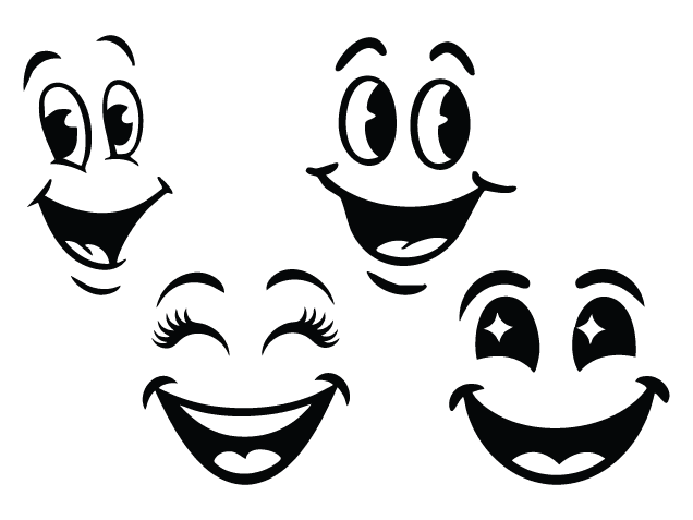 Cartoon smiling face Free SVG File Bundle – Emoji clipart image
