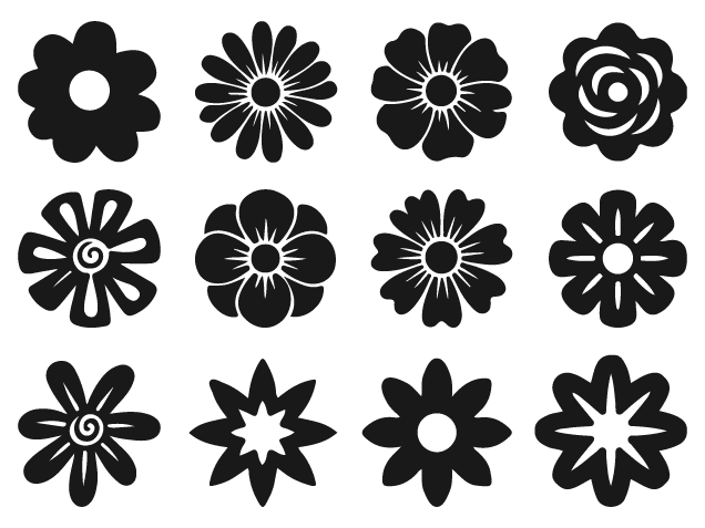 Minimal Flowers Free SVG File Bundle for Members – Floral clipart